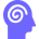Icono de una cabeza con mareo