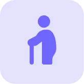 icono de una persona con un baston