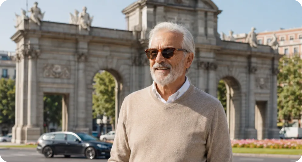 Perosna mayor usando la Teleasistencia Durcal en Madrid