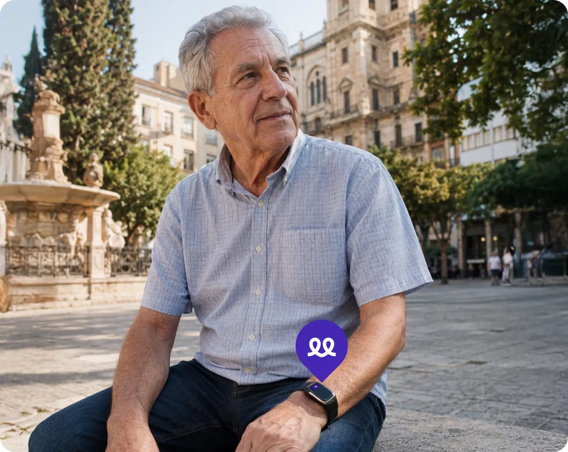 Hombre mayor usando Durcal en Málaga