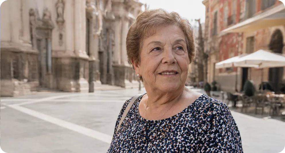 Mujer mayor usando Durcal en Murcia