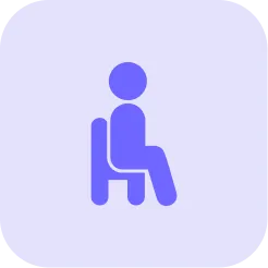 icono de persona sentada