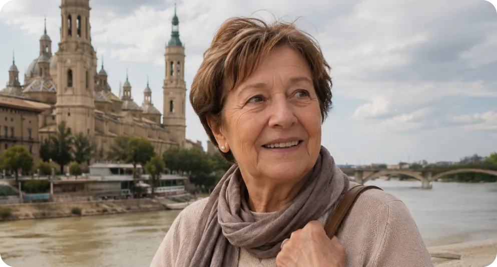 Mujer mayor usando Durcal en Zaragoza
