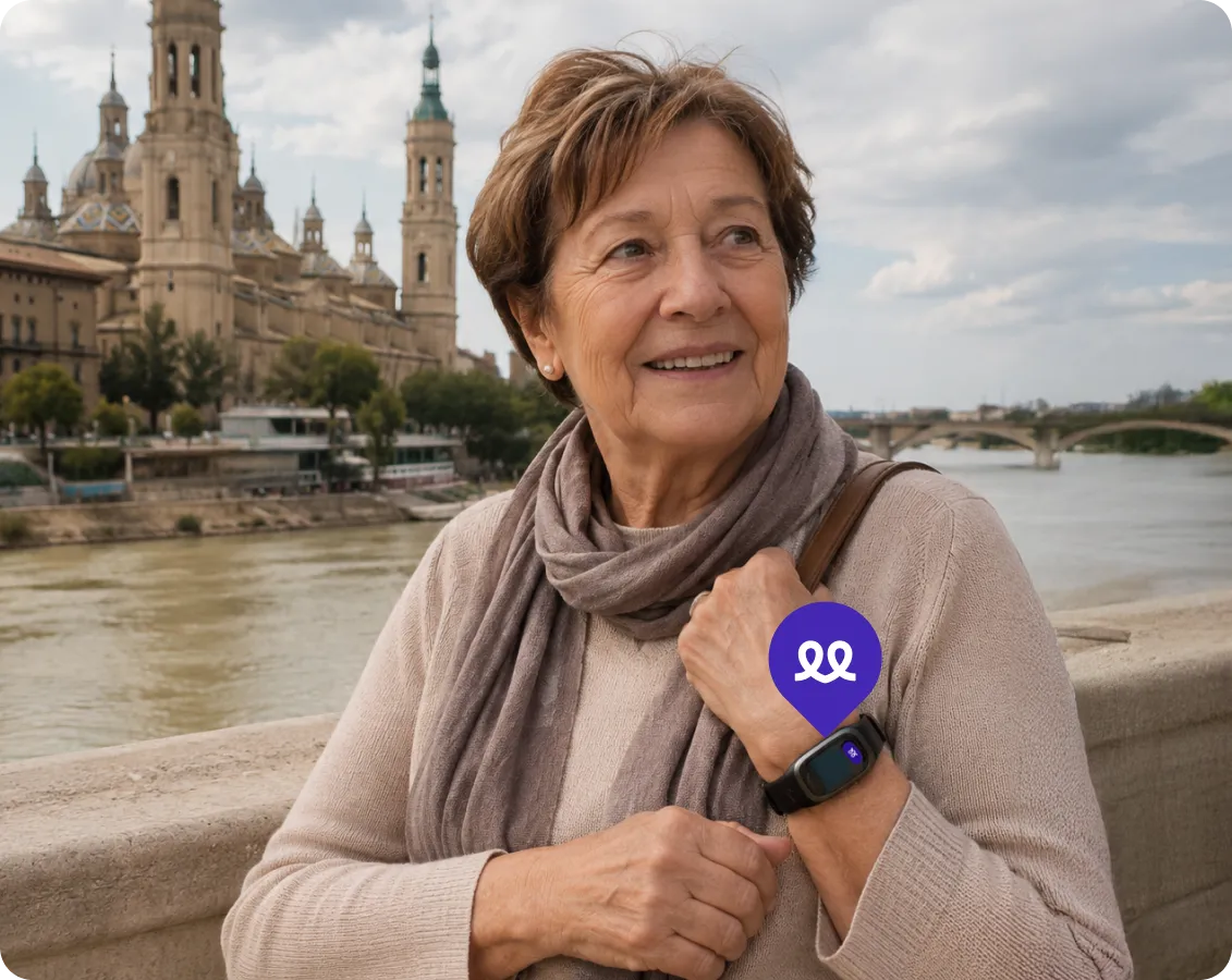 Mujer mayor usando Durcal en Zaragoza