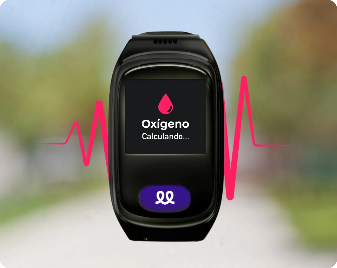 Reloj Durcal mdiéndo oxigeno en sangre