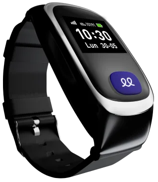 Imagen del Reloj Durcal Teleasistencia Avanzada con pantalla digital y fondo blanco